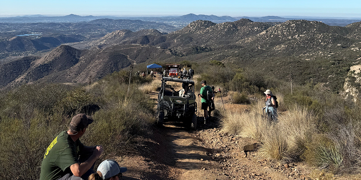 View from El Cajon Mountain at Mile 3
